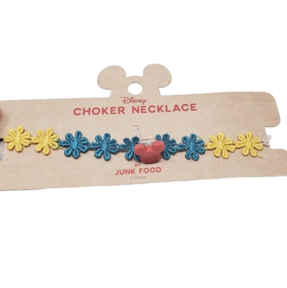 Disney X Junk Food Mickey Mouse Cloth Floral Chocker NIP